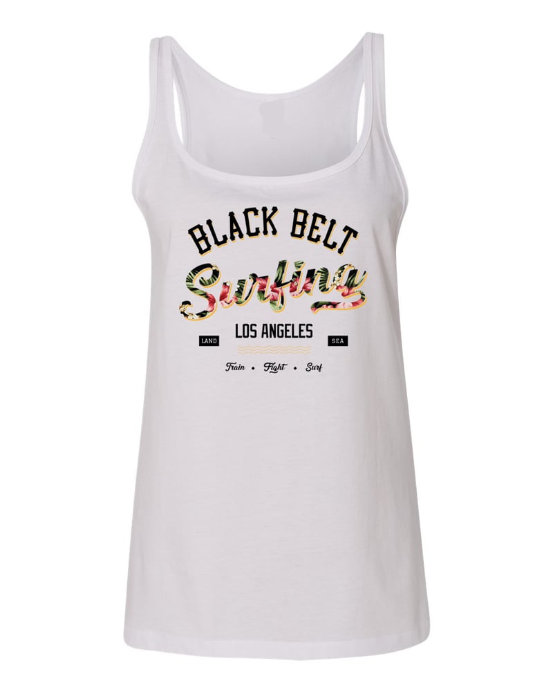Image of White Floral Tank (Womens)