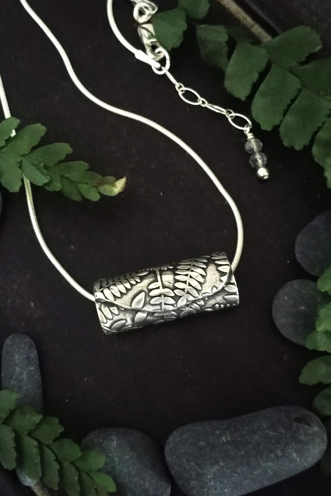 Rolled Rock Fern Pendant Necklace | Wild at Heart Fine Silver