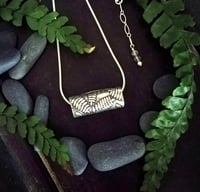 Image 2 of Rolled Rock Fern Pendant Necklace