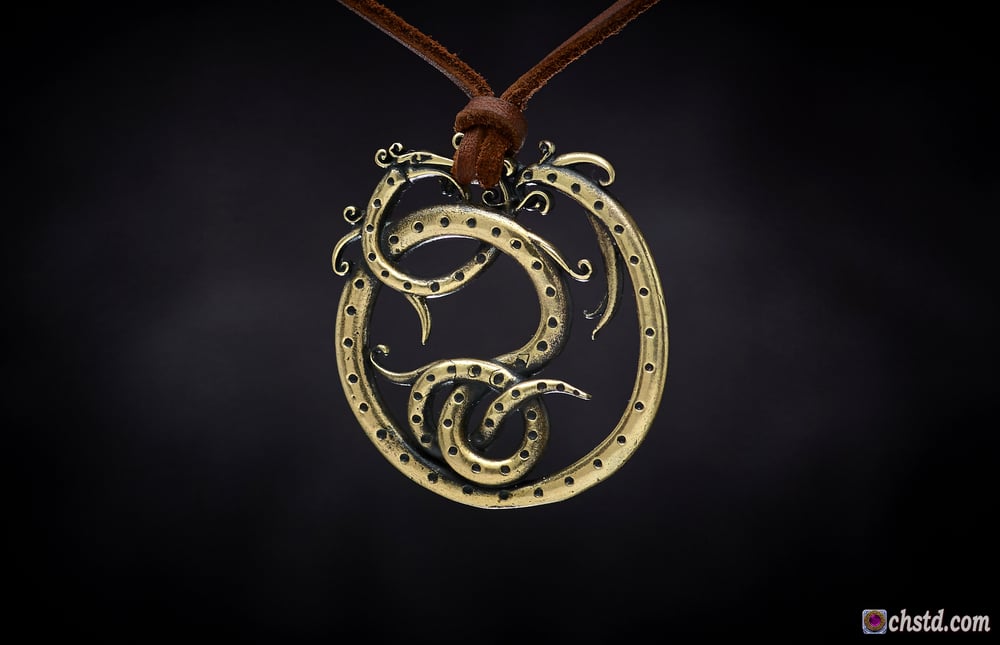 C.H.Studio — CELTIC SERPENT : FUTHARK RUNES Protect and Safe amulet