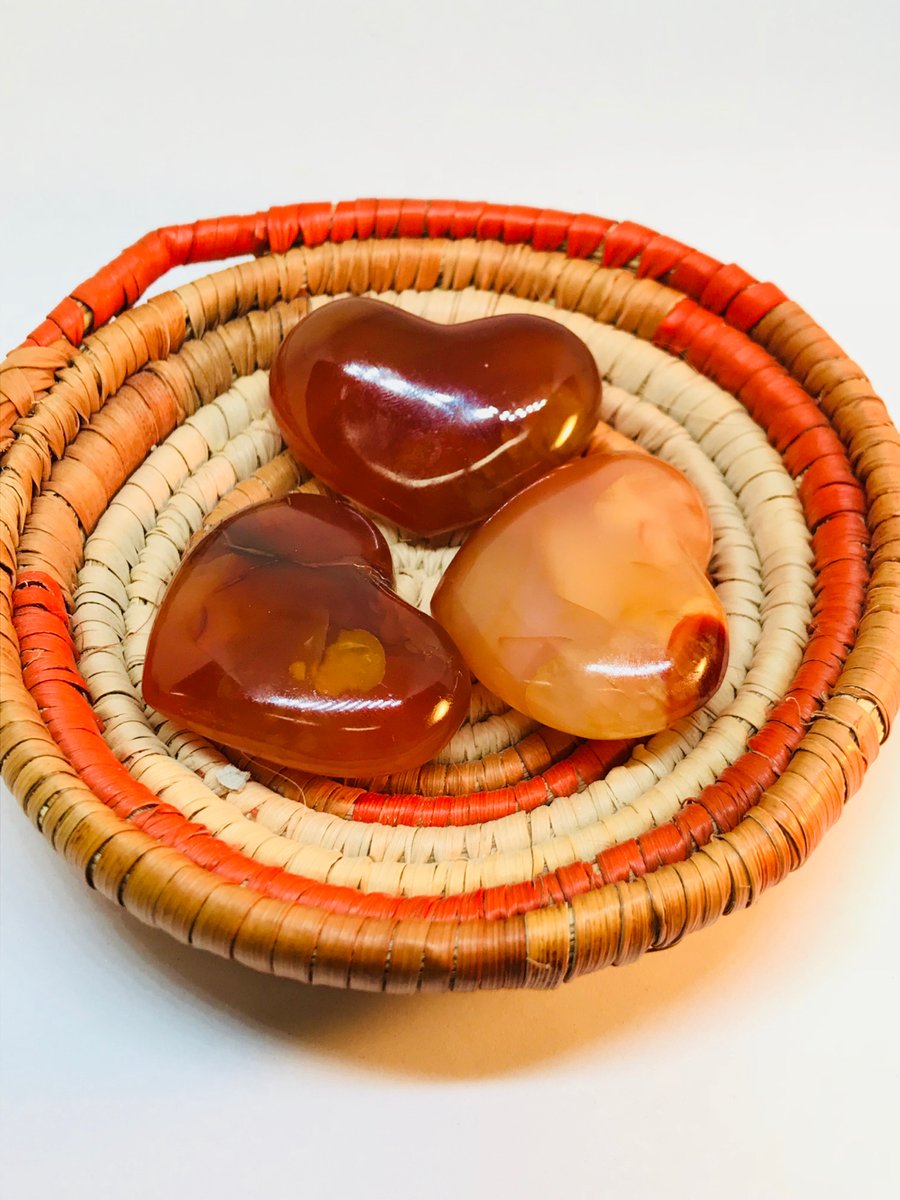 Image of Carnelian hearts(3pc)