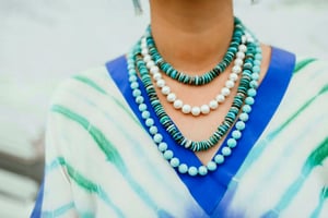 Multi Colored Turquoise & Amazonite Helix Necklace