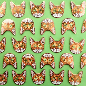 Image of Bengal cat, hard enamel pin - rose gold plating - cat breed - cat pin - cat gift - lapel pin badge