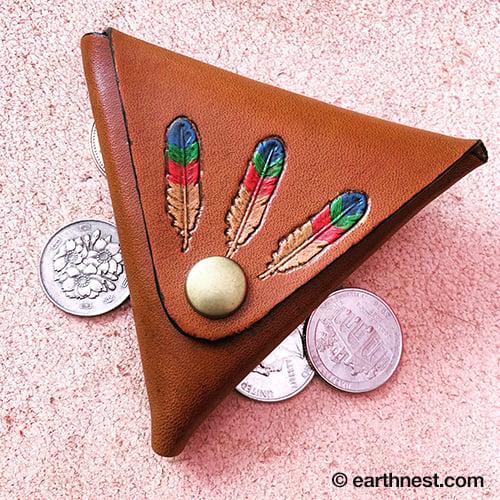 Image of Triangle Leather Coin Purse