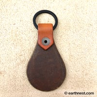 Image 2 of Leather Key Chain - Guy Fawkes mask