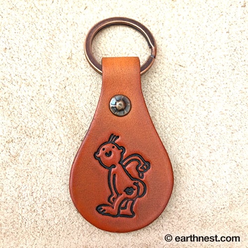 Image of Leather Key Chain - Kiss Ass