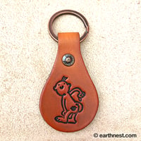 Image 1 of Leather Key Chain - Kiss Ass