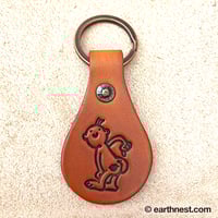 Image 1 of Leather Key Chain - Kiss Ass