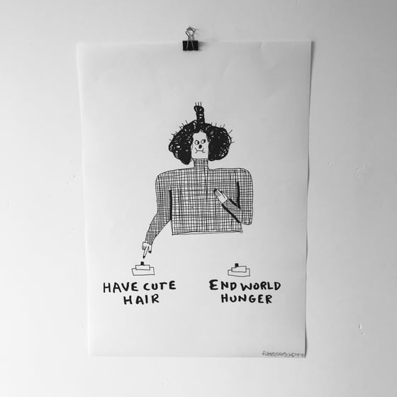 Image of 'Have Cute Hair...' A3 print