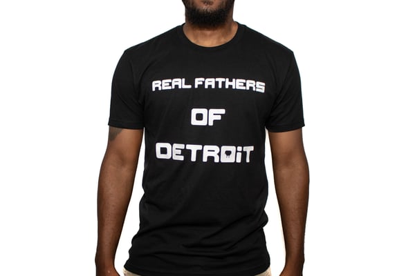 Image of Real Father of Detroit tee in black