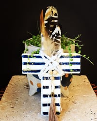Image 1 of Tribal Black Stripe Cross
