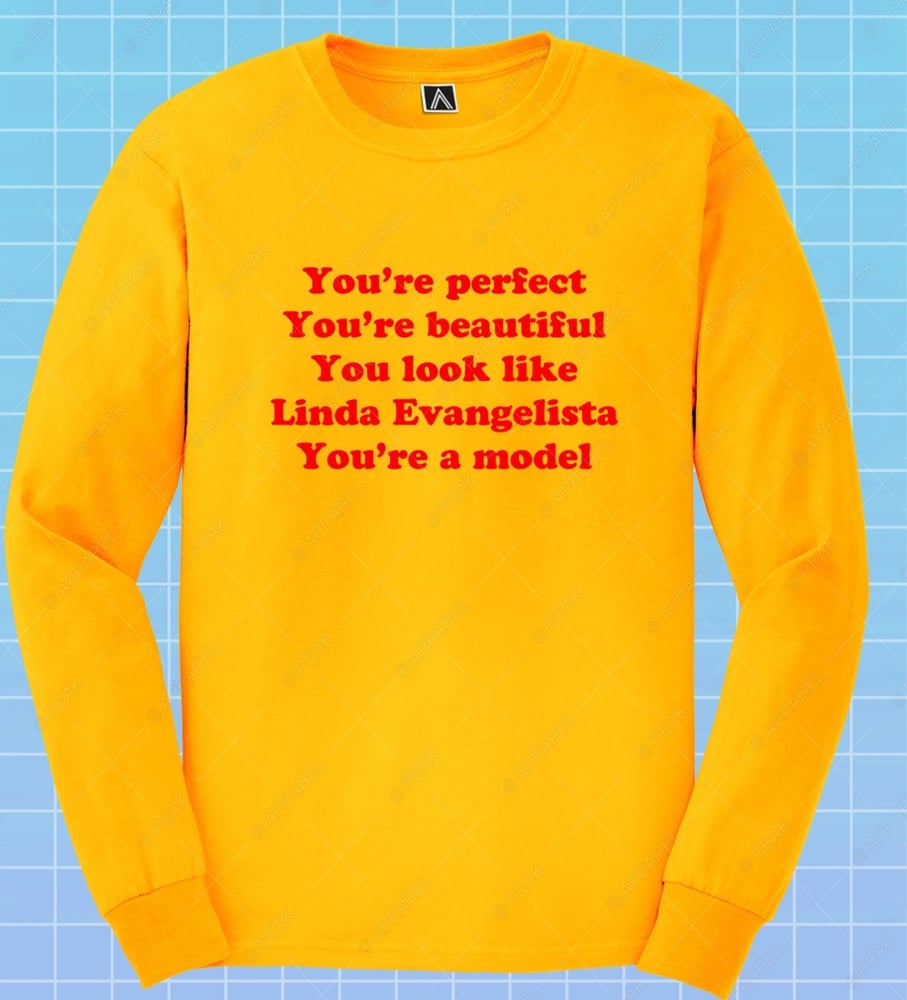 Image of You're Beautiful Long Sleeve T-Shirt in Gold
