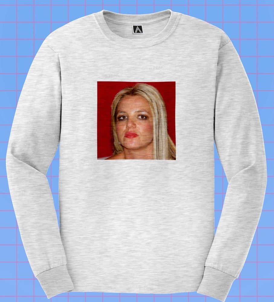 Image of Britney Long Sleeve T-Shirt in Grey