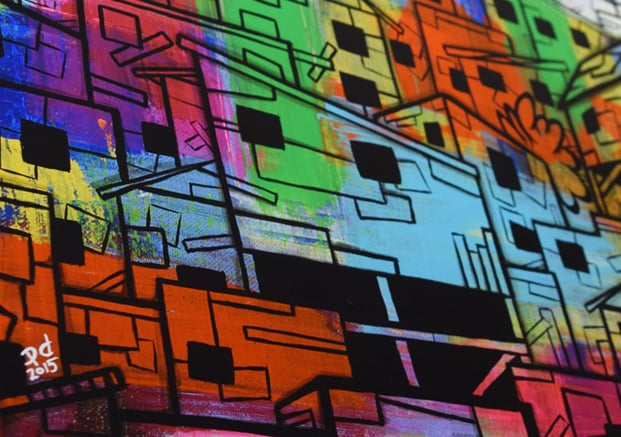 Image of "sLum #2" Original Painting