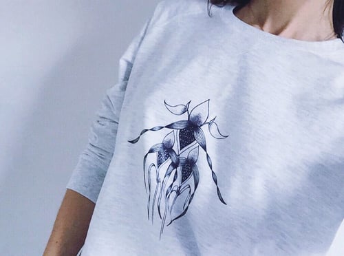Image of Sweatshirt Unisexe - motif Monstera, Orchidée, SweetLittleDeaths 