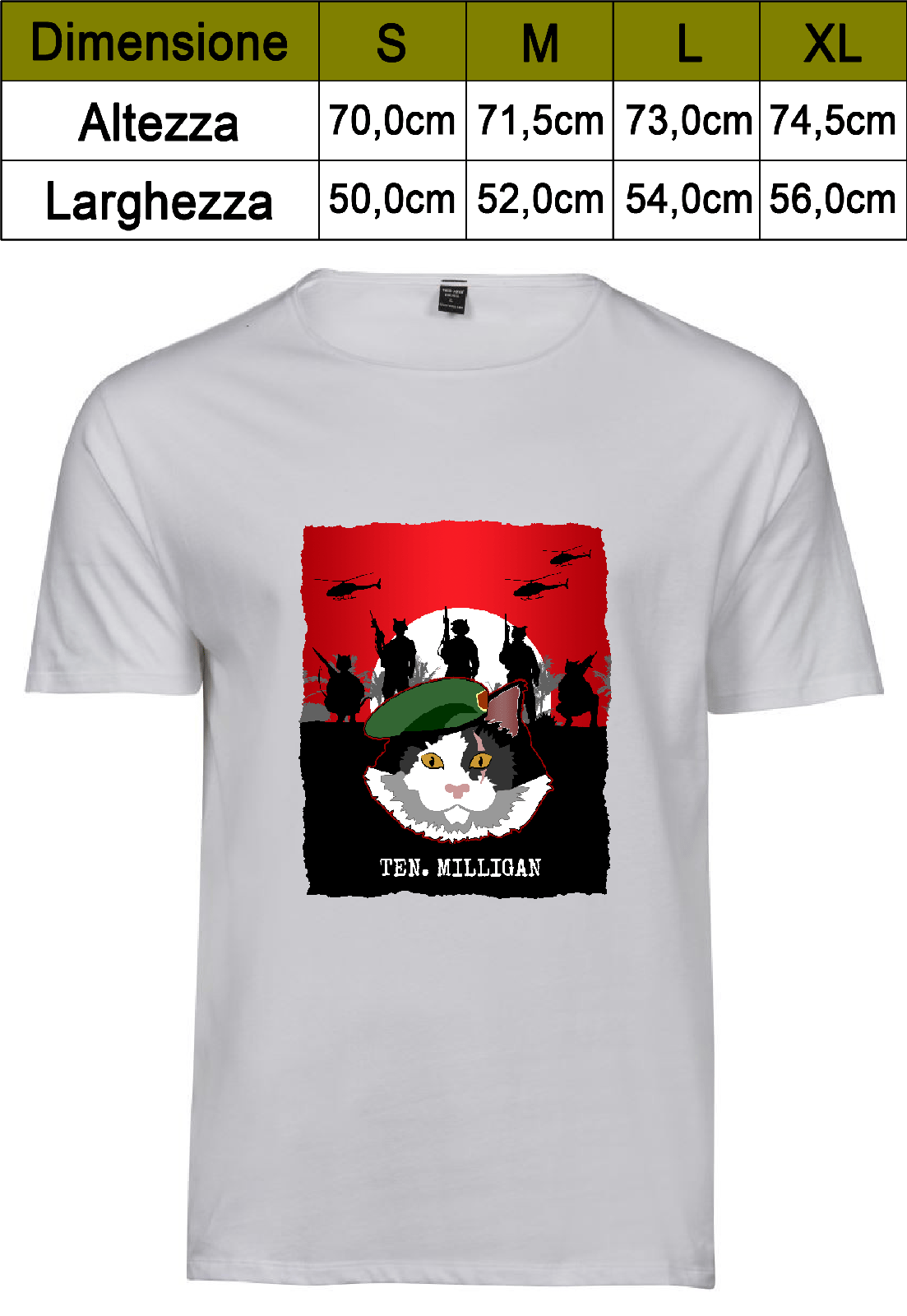 Image of ☠ Veteran Starter Pack: MILLIGAN ☠ (1 T-Shirt+2 Adesivi+1 "Lettera dal Vietnam")