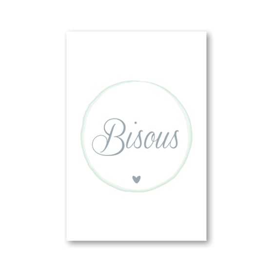 Image of Carte BISOUS (avec enveloppe)