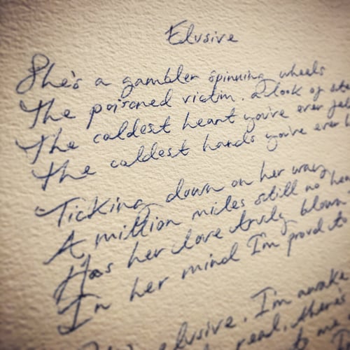 Image of Handwritten lyric sheets - Songbook