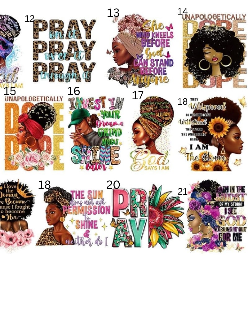 Image of Black Girl Magic DTF Transfers