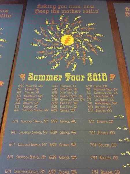 Image of Dead and Co 2018 Summer Tour Poster