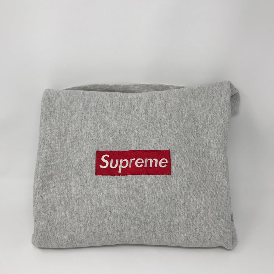 Image of Red on Grey 1994 Box Logo Hoodie