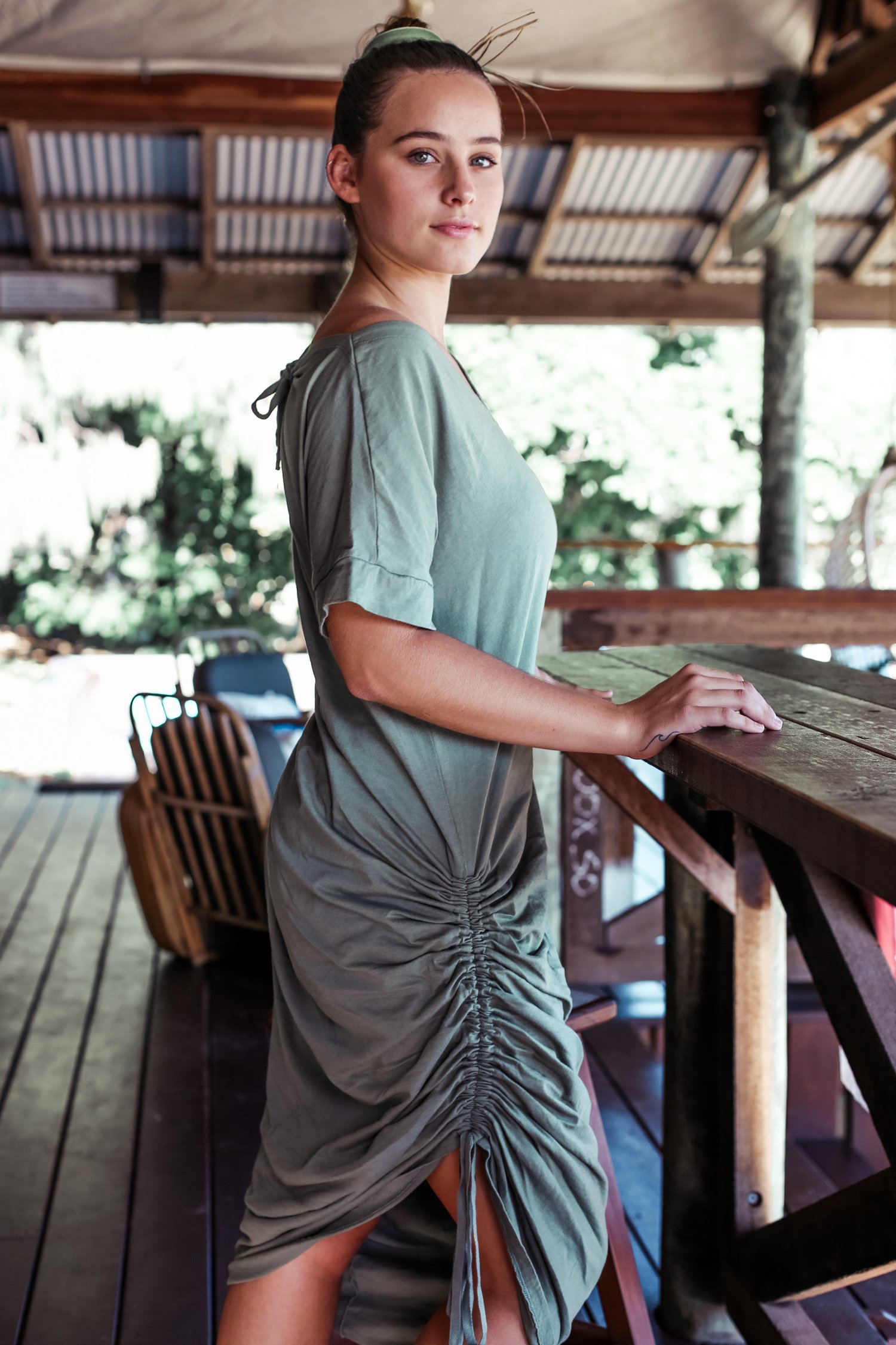 Image of Palm House Muumuu - Olive