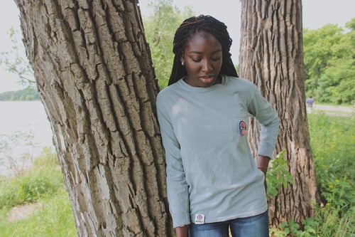 Image of M.A.B. PATCH LONG SLEEVE POCKET TEES