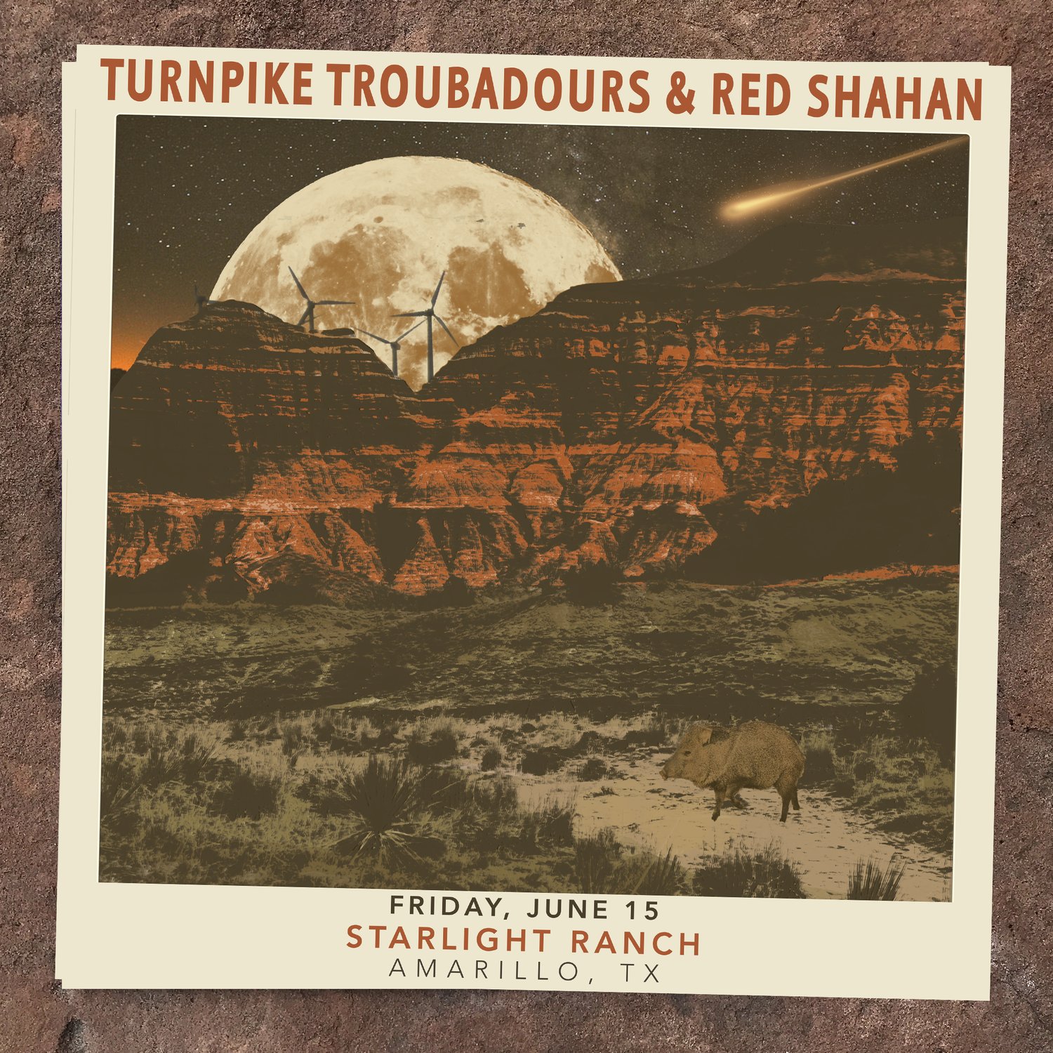 Image of Limited Edition Show Poster | TURNPIKE TROUBADOURS & RED SHAHAN (6.15 - Amarillo, Tx)