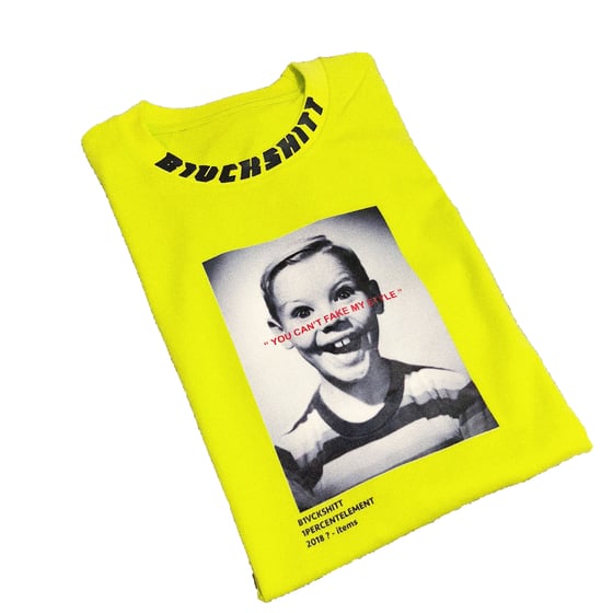 Image of B1VCKSHITT x 1PERCENT ELEMENT "YOU CAN'T FAKE MY STYLE" Oversize Tee