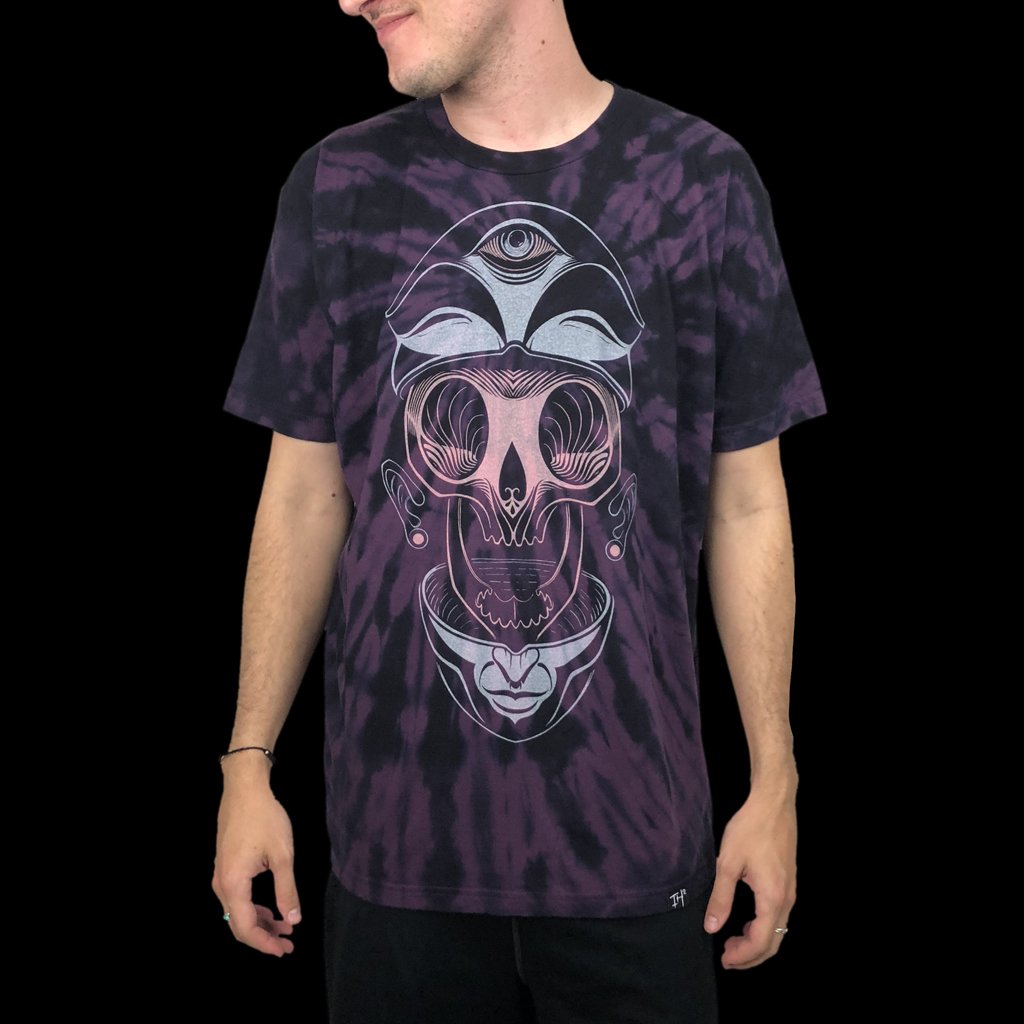 split tie dye shirt