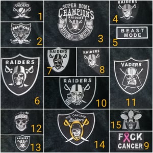 Image of Raiders Themed Shorts a & All Patch Options