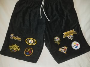 Image of Steelers Themed Shorts & Patch Options **
