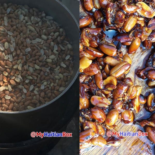 Image of 1/2 lb Pistache Griye &  1/2 lb Tablet Haitien "Roasted Peanuts & Haitian Peanut Brittle"