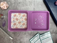 Image 1 of Purple Spellbook Print Dice Tray with Sections