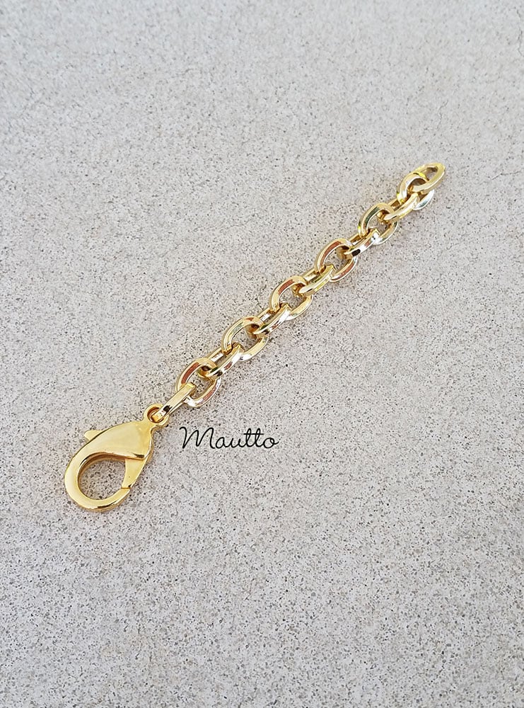 Image of Chain Strap Extender Accessory for LV Pochette & More - Mini Elongated Box Chain with Lobster Clasp