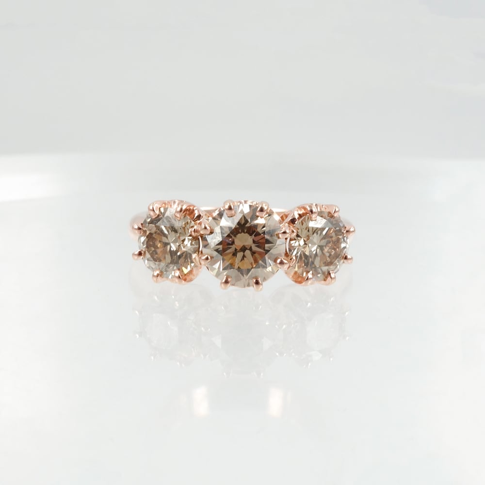 champagne diamond in rose gold