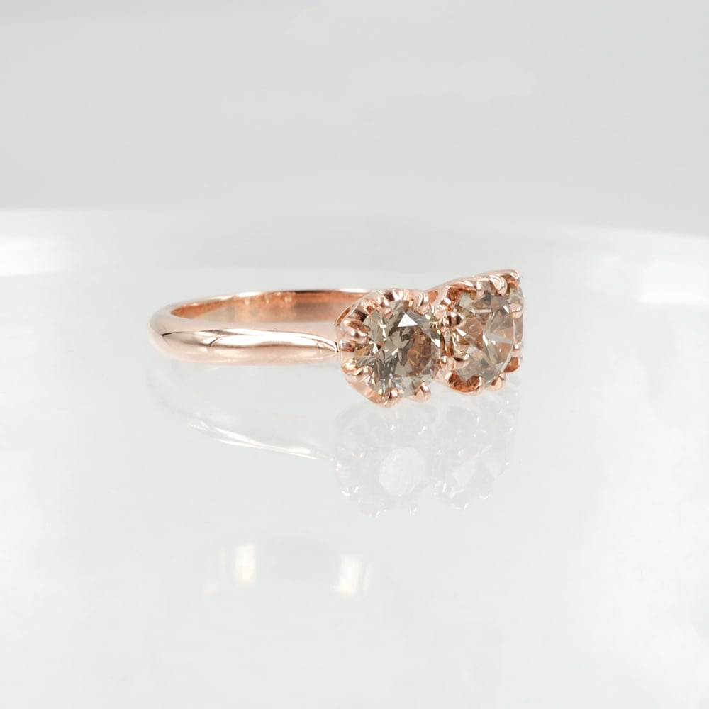 Rose gold with on sale champagne diamond