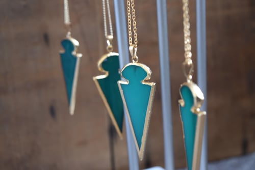 Image of The Onyx Arrowhead Necklace