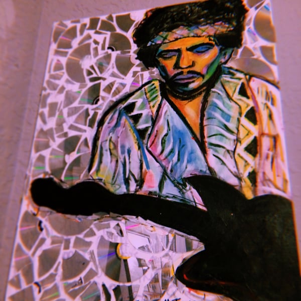 Image of HENDRIX RECYCLED ART PORTRAIT