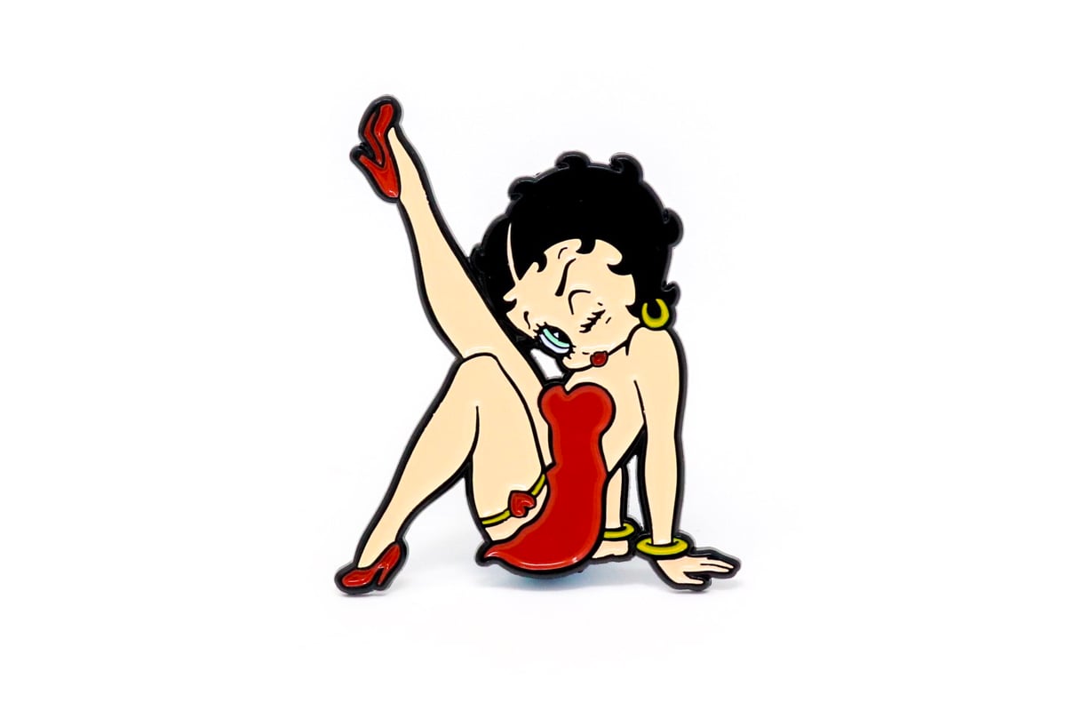 Betty Boop Leg Pose Enamel Pin.