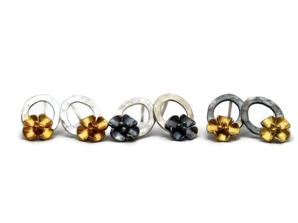 Image of Flower Hoop earrings