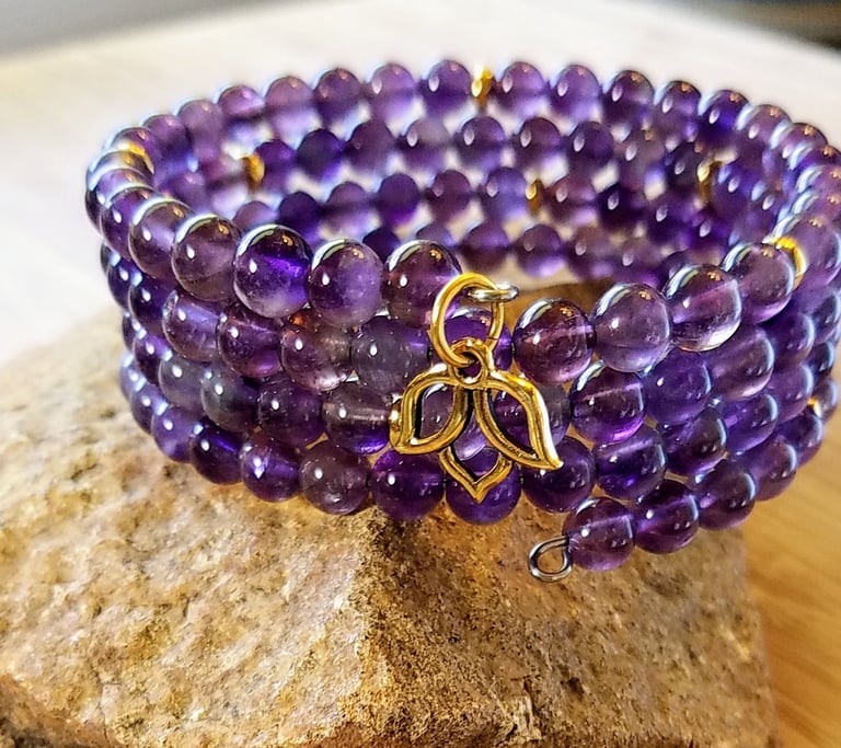 Calming Amethyst Wrap Bracelet Image 4