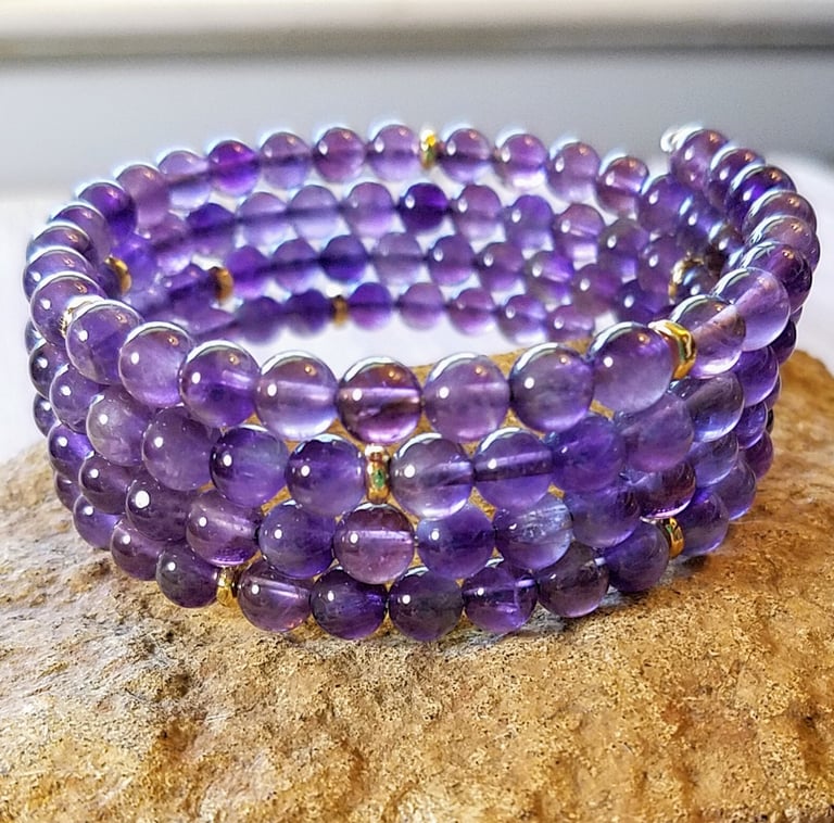 Calming Amethyst Wrap Bracelet Image 2