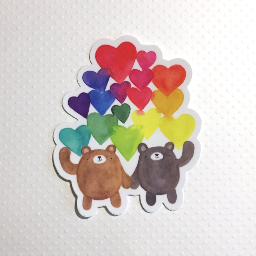 Image of love bears sticker 