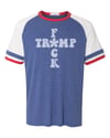 "F*CK TR*MP" Retro Red, White and Blue Jersey Tee