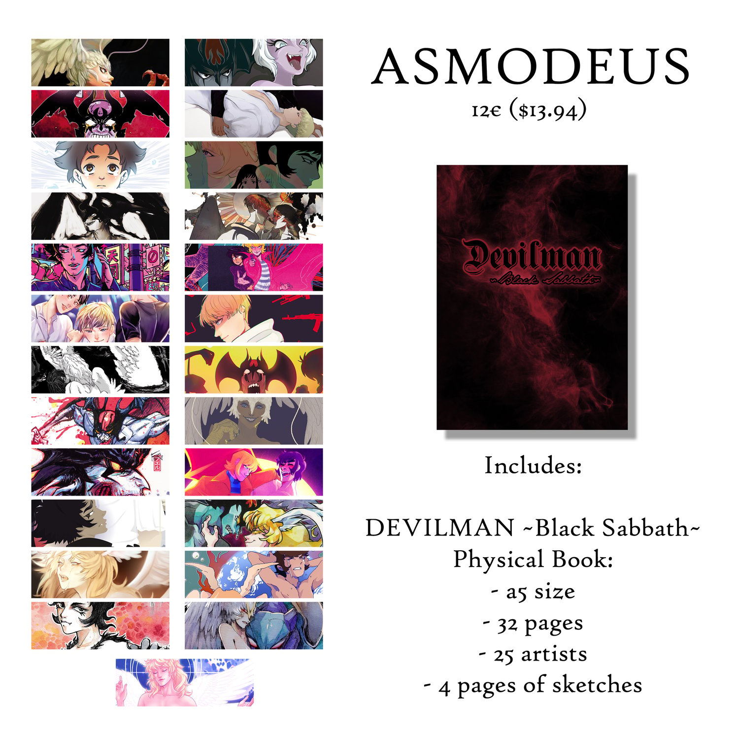 Image of ASMODEUS - PREORDER Devilman Black Sabbath Fanzine