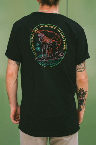 Image of PRAWN TEE - BLACK (SLIMFIT)