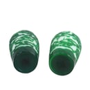 Image of PAIR OF VINTAGE CHINESE PEKING VASES: Green Dragon Overlay
