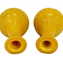 Image of PAIR OF VINTAGE CHINESE YELLOW PEKING GLASS VASES