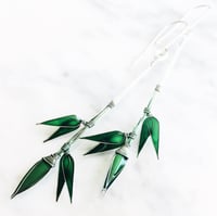Image 1 of Silver Bamboo Earrings